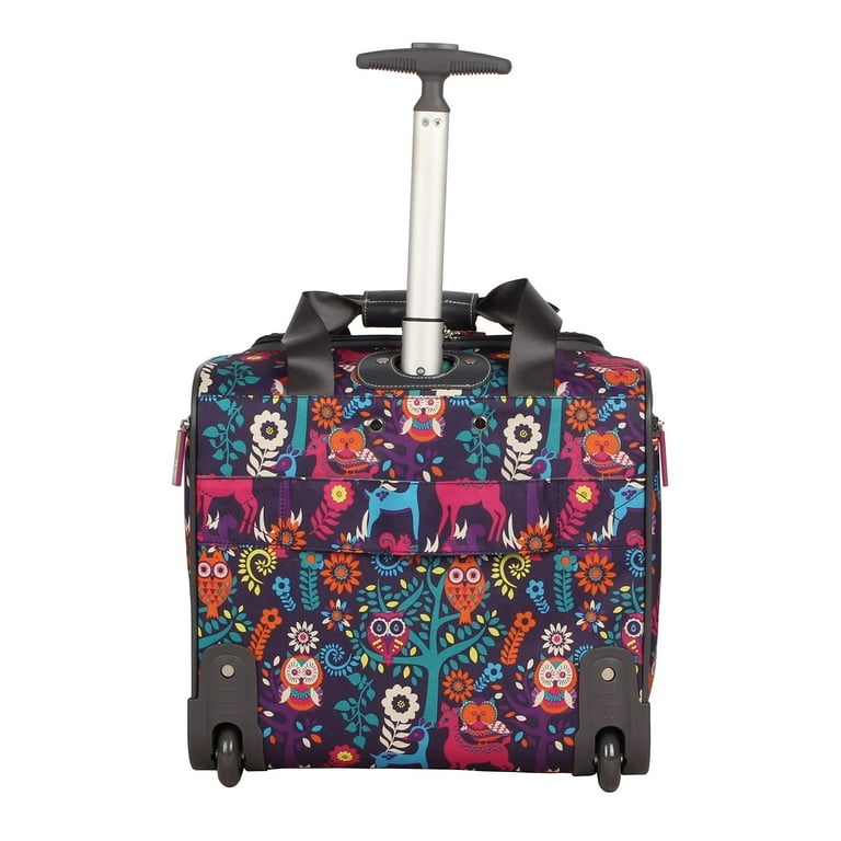 Lily Bloom Designer 15 Inch Carry On Weekender Overnight Business Travel Luggage Lightweight 2 Rolling Wheels Suitcase Under Seat Rolling Bag for Women Wildwoods Walmart