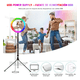 thumbnail image 3 of Aro de Luz LED con Trípode Selfie Ring Light 10" Ajustable de 26 Modos Colores, Xtellar multicolor, 3 of 3