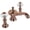Rose gold 1, variant on Basin Faucet Bathroom Widespread Three Holes 8 Inch Brass Water Mixer Tap Gold Black Basin Water Sink Mixer Crane