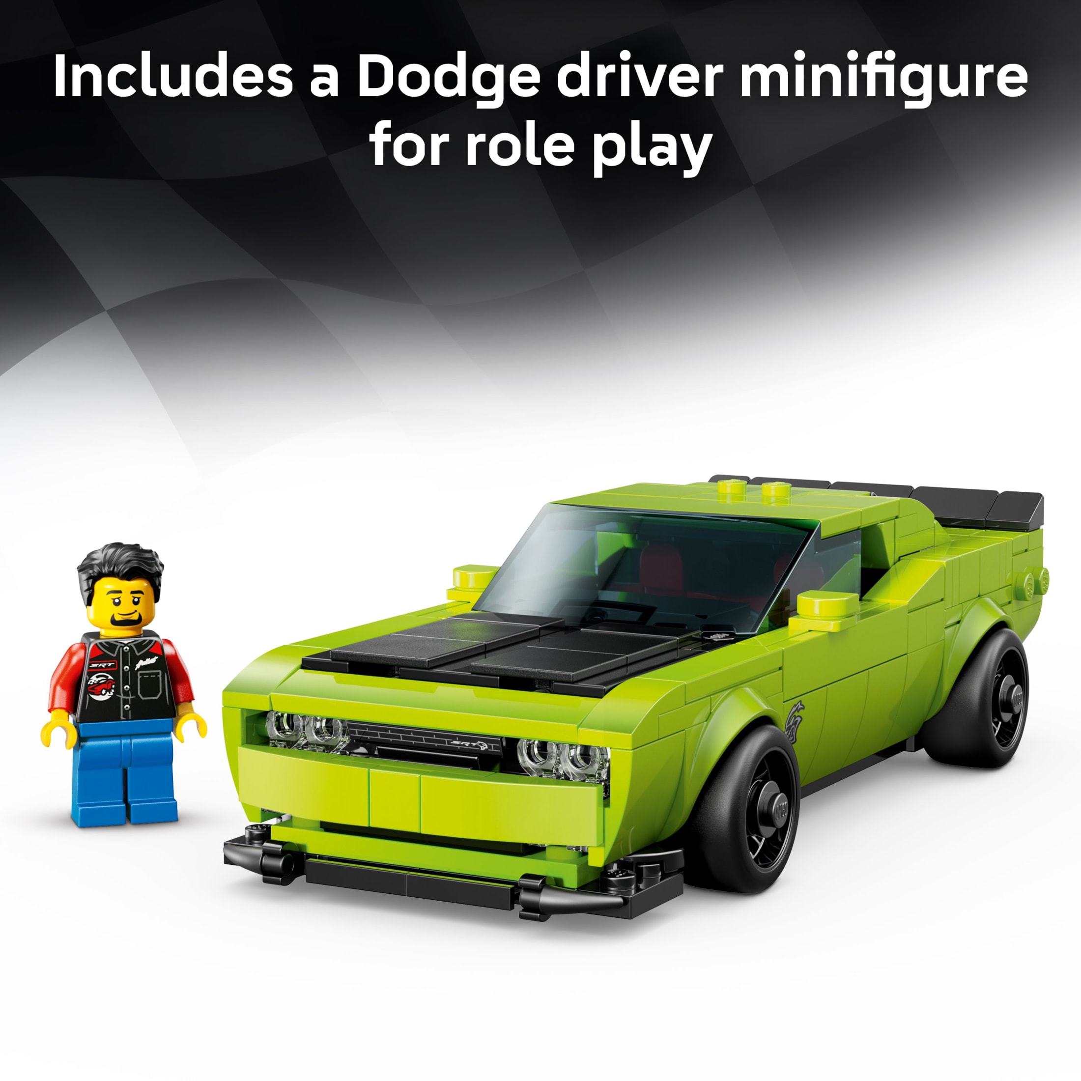LEGO Speed Champions Dodge Challenger SRT Hellcat Auto Deportivo Juguete - Set de Construcción para Aprender, Jugar y Exhibir - Juguete para Niños y Niñas Mayores de 9 Años - Idea de Regalo de Cumpleaños para Fans de Autos de Carrera - 77237 6