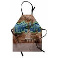 thumbnail image 1 of Thug Life Apron, Graffiti Style Words on a Brick Wall Street Urban Art Hip Hop Rap Culture Theme, Unisex Kitchen Bib with Adjustable Neck for Cooking Gardening, Adult Size, Multicolor, by Ambesonne, 1 of 4