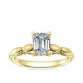 thumbnail image 1 of Bague Merveilleuse Solitaire en Véritable Diamond Taille Émeraude de 1,15 Ct pour Femmes en Or Jaune Massif 18K Taille 10,5, 1 of 1