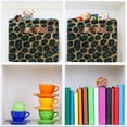thumbnail image 6 of Yayeee 2 Pack Canvas Storage Basket with Handles for Shelves Fabric Bins Closet Organizer, Green Leopard Pattern, 6 of 8