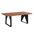 thumbnail image 2 of Taran Designs Darcy 6-piece Live Edge Wood Dining Set in Brown, 2 of 17