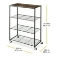 thumbnail image 2 of Whitmor Modern Industrial 4-Shelf Metal and Wooden Freestanding Shelves, Black, 2 of 6