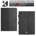 thumbnail image 4 of ELEHOLD for iPad Pro 11-inch M4 (2024) (A2836/A2837/A3006), Suede Leather Wallet Case with Kickstand Pencil Holder, Folio Magnectic Cover with Smart Auto Wake/Sleep,Black, 4 of 4