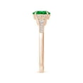 thumbnail image 3 of Angara Natural 0.66 Ct. Emerald with Diamond Vintage Inspired Ring in 14K Rose Gold for Women (Ring Size: 3.5), 3 of 11