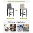 thumbnail image 3 of Vintage Flowers Bar Stool Covers Set of 2, Branch Plants Beige Botanical Rustic Stretch Washable Bar Chair Covers with Backs, Removable Pub Counter Height Chair Cover for Kitchen Dining Room Cafe, 3 of 7