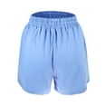thumbnail image 5 of Unique Bargains Women's Flowy Running Shorts Casual High Waisted Workout Shorts Sky Blue Size M, 5 of 6