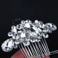 thumbnail image 4 of Sunjoy Tech Womens Wedding Flower Rhinestone Faux Pearl Hair Clip Bridal Hair Comb Jewelry, 4 of 5