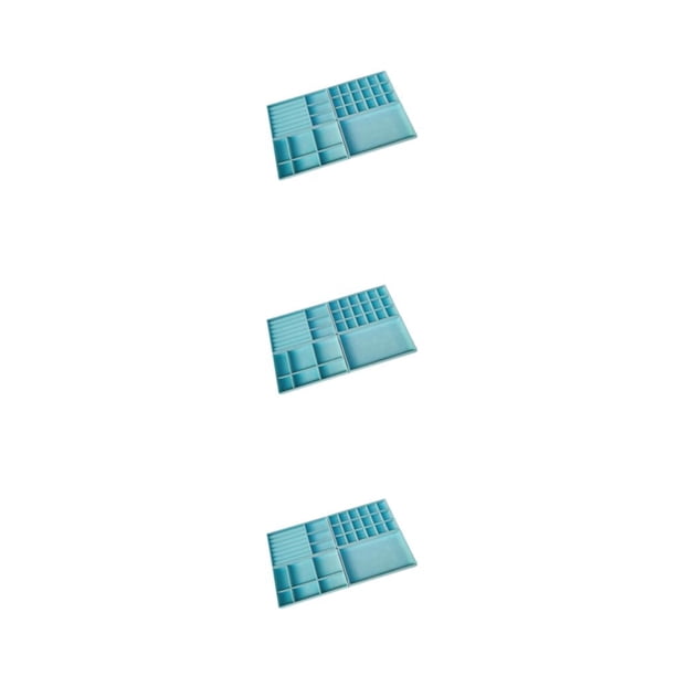 Jumpingount 4 Uds Bandejas de Joyería Organizador Multiusos Ahorro de Espacio para Anillo Azul Type1 NO1