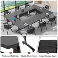 thumbnail image 4 of 6PCS Modern Conference Table,Folding Conference Table with 360°Mobile Wheels,Conference Room Table for Office ,Classroom,Modular Meeting Table, 4 of 7