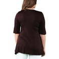 thumbnail image 2 of 24/7 Comfort Apparel Women's Plus Size Elbow Sleeve Tunic Top, 2 of 4