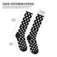 thumbnail image 4 of Pofeuu Black and White Polka Dot Print Compression Socks for Women & Men Circulation - Best Support for Nurses,Running,Athletic,Sports, 4 of 7