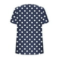 thumbnail image 5 of Generic Polka Dot Shirts for Women Irregular V Neck Casual Short Sleeve Tunic Tshirt Summer Cute Beach Vacation Blouse Tees, 5 of 6