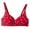 Red, variant on Yuwull Women's Push Up Front Closure Bra Thick Padded Seamless Criss-Beautiful Back Underwire Bra Add Two Cup