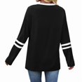 thumbnail image 4 of Long Sleeve Shirts for Women Color Block Casual Tops Fall Outfits Basic Tees Trendy Clothes Black XXL, 4 of 6