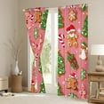 thumbnail image 3 of Manfei Santa Claus Gingerbread Blackout Curtains Set of 2 (52x84 Each) for Kids, Green Christmas Tree Window Curtains, Cute Snowflakes Sled Curtains and Drapes, Luxurious Home Decor, 3 of 6