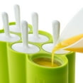 ZOKU Homemade Ice Pop Maker, Classic 6 Popsicle Molds with Reusable