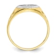thumbnail image 2 of Primal Gold 10 Karat Yellow Gold with White Rhodium-plated Men's Cubic Zirconia Cluster Ring, 2 of 7