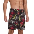 thumbnail image 2 of Gaeub Vintage Gaming Printed Men's Short Pajama Pants, Lightweight Lounge & Sleep Bottoms Keep You Cool - Large, 2 of 9