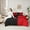 Black Red 02, variant on Manfei King and Queen 7-Piece Twin Bedding Sets, Romantic Valentines Day Bedding Comforter Set, Black Red Love Heart Reversible Sheet Sets, Microfiber Bedroom Decor