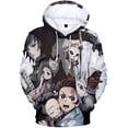 thumbnail image 1 of Cosplay Life Demon Slayer Anime Pullover Hoodie - Halloween Unisex Adult Manga Character Merch Sweater With Kangaroo Pockets (1, XL), 1 of 2