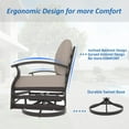 thumbnail image 6 of ALAULM Aluminum Patio Furniture Set with Propane Fire Pit Table 9-seat Metal Outdoor Furniture w/Fire Pit Patio Sectional w/5.1" Cushions for Patio, Backyard, Poolside-Sand, 6 of 7