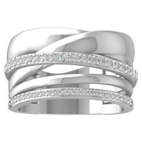 ARAIYA FINE JEWELRY 10K White Gold Diamond Wedding Band Ring (1/3 cttw, I-J Color, I2-I3 Clarity) Size 9