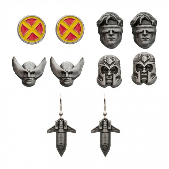 X-Men 5-Pack Stud  and  Dangle Earring Set
