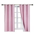 thumbnail image 4 of Full Room Darkening 100% Blackout Curtain set of 2 Panels Pink Color Top Grommets For Bedroom, Living Room Home Décor 84 inch Long, 4 of 6