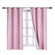 thumbnail image 3 of Juego de 2 cortinas opacas K86 para ventana, 100 % opacas, con ojales superiores, de 213 cm de largo, color rosa claro, oscurecimiento total de la habitación., 3 of 6