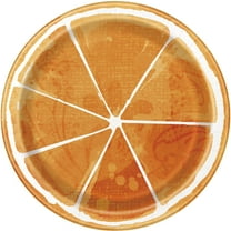 Summer Orange Slice 8 Ct 7" Dessert Cake Plates Paper