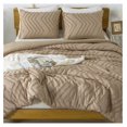thumbnail image 4 of TiaGOC Taupe Comforter Set Full Size, 3 Pieces Boho Summer Tufted Bedding Set & Collections, All Season Bed Set (79x90In Comforter and 2 Pillow Shams), 4 of 8