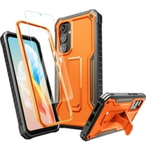 FITO For Samsung Galaxy A54 5G Case, Phone Case with Screen Protector and Kickstand (Orange)
