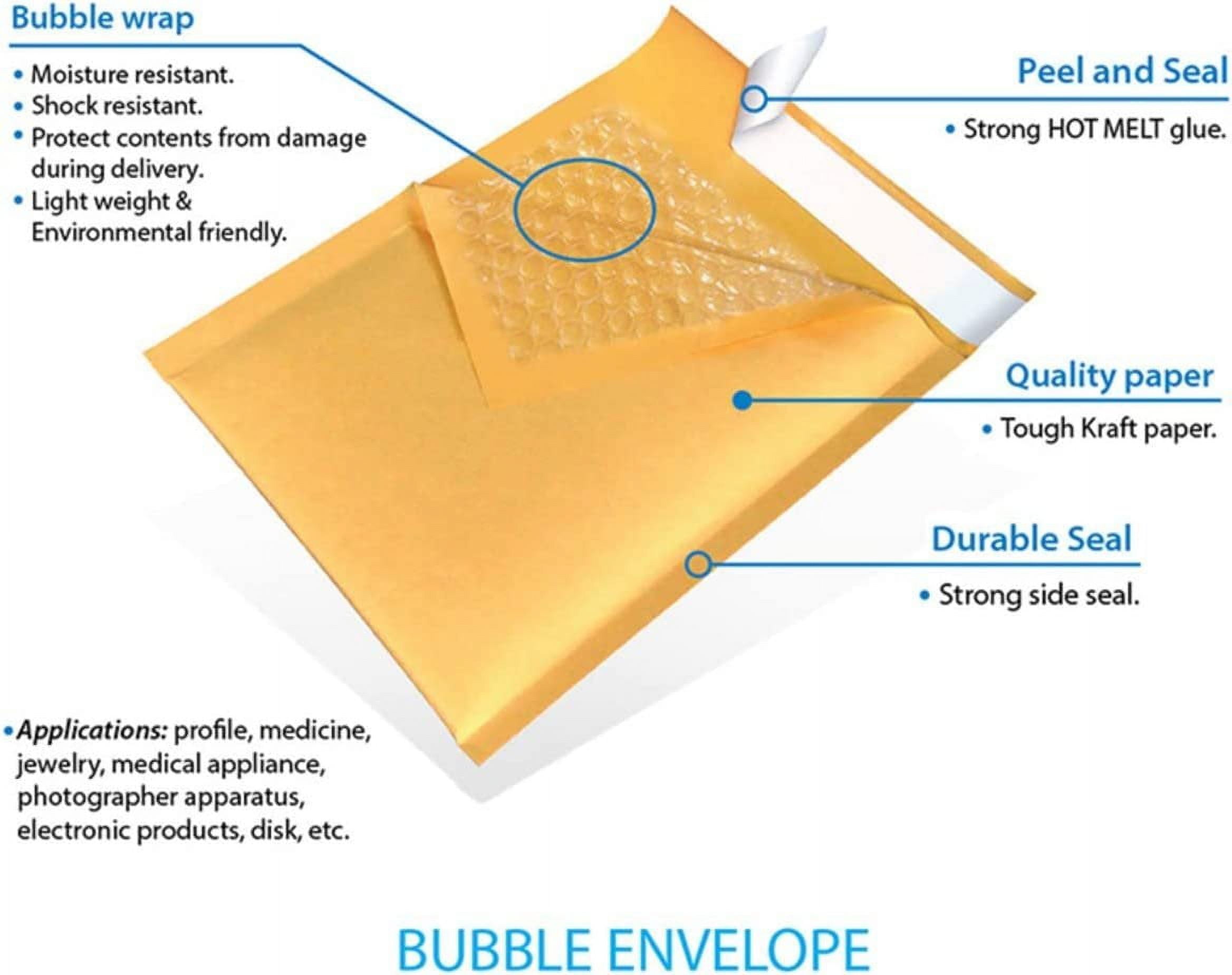 30 #5 10.5x16 Kraft Paper Bubble Padded Envelopes Mailers Case 10.5"x16"