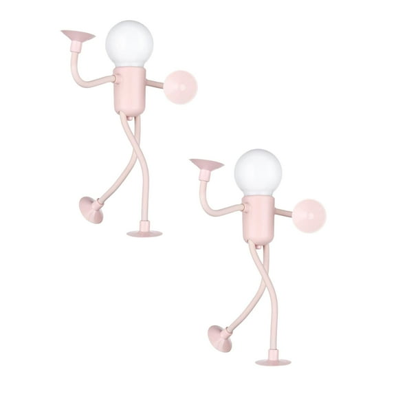 2Pack Changeable Shape Funny Night Light Diy Shape Night Lights Suction Cup Bendable Desk Lamp Decompression Ornaments For Bedroom Hallway Kitchen Christmas Decorat Night Lights Home Decor