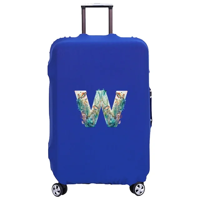 Luggage Cover Washable Case Cover Protective Case Scratch Proof Case Cover Suitable for Fish Letter Print Pattern Fits 18-32inch 8fish letter W L