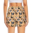 thumbnail image 2 of Lsque Cute Dogs Head Printed Women's Running Shorts with Liner Pockets,Elastic Quick Dry Workout Athletic Gym Yoga Shorts,Womens High Waist Shorts-Large, 2 of 9