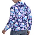 thumbnail image 6 of Naloa crystal Skull flower leaf Men's Casual Hooded Collar Drawstring Hoodies Pullover Sweatshirts Casual Long Sleeve Shirts-Small, 6 of 7