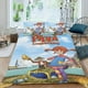 thumbnail image 2 of Pippi Calzaslargas Conjunto de sábanas temático, trío de piezas, cómodo y amigable con la piel, diseño único, regalo de decoración para el hogar para familiares, amigos y fans,173cm *218cm, 2 of 6