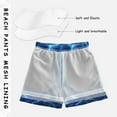 thumbnail image 3 of FORMRS Boys Swim Trunks Quick Dry Mesh Liner Boardshorts Sizes XS-XL, Blue Lightning Pattern, 3 of 7