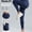 Navy Blue, variant on Women's Sports Leggings with a Solid Color Design, High-Waisted And Butt-Lifting Fitness Pants Suitable for Cycling, Gym Workouts, Yoga, And Running