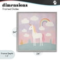 thumbnail image 4 of Stupell Industries Modern Mystical Unicorn with Rainbow & Clouds Gray Framed Giclee Art, 24 x 24, by Lazar Studio, 4 of 8