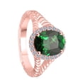 thumbnail image 2 of AoneJewelry Emerald Diamond Ring In 10K Solid White, Yellow & Rose Gold 1.95 Carat, 2 of 5