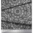 thumbnail image 2 of Soimoi Velvet Fabric Mandala Kaleidoscope Decor Fabric Printed Yard 58 Inch Wide, 2 of 3
