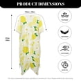thumbnail image 6 of FKELYI Daisy Flower Lemon Print Womens Bikini Cover Up for Summer Open Front Cardigan Beach Cover Ups Comfy Beach Kimono Beachwear Ladies Cruise Outfits Resort Wear, 6 of 6