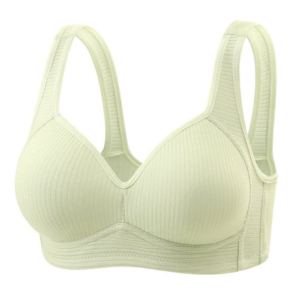 Mifsaly Seamless Bras for Women Lightweight No Underwire Anti-Sagging Breasts Bra Liftup Full Coverage Bralette 2025 Cozy Breathable Underwear Green