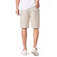 thumbnail image 3 of RICHCOIN Men's Linen Casual Classic Fit Short Drawstring Summer Beach Shorts with Pockets, 3 of 7