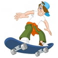 thumbnail image 2 of Skateboard Boy Wall Decal by Wallmonkeys Peel and Stick Graphic (36 in H x 33 in W) WM317175, 2 of 4